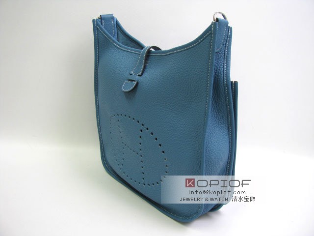 エルメス エヴリン スーパーコピー(トロワ)PMトリヨンクレマンス ブルージーン(金具シルバー) her105